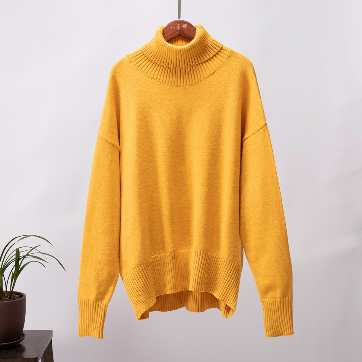 Borida® | Pull col roulé uni féminin, à la mode et tout assorti