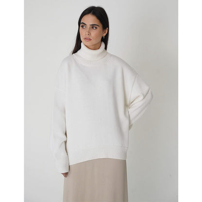 Borida® | Pull col roulé uni féminin, à la mode et tout assorti