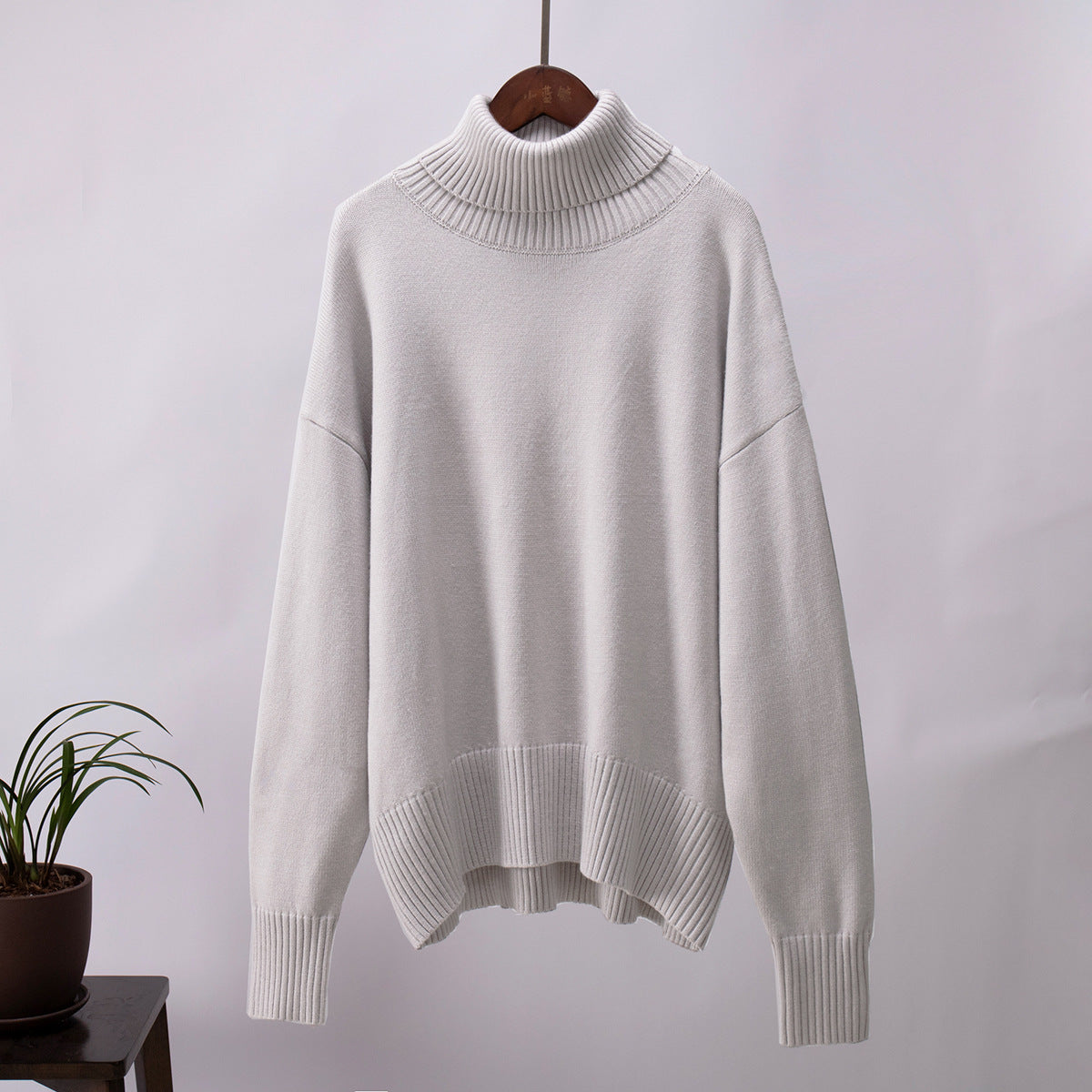 Borida® | Pull col roulé uni féminin, à la mode et tout assorti