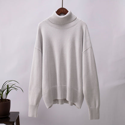 Borida® | Pull col roulé uni féminin, à la mode et tout assorti
