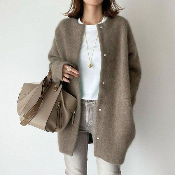 Lofy® | Cardigan à Col Rond Boutonné