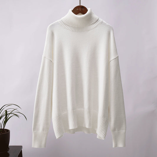 Borida® | Pull col roulé uni féminin, à la mode et tout assorti
