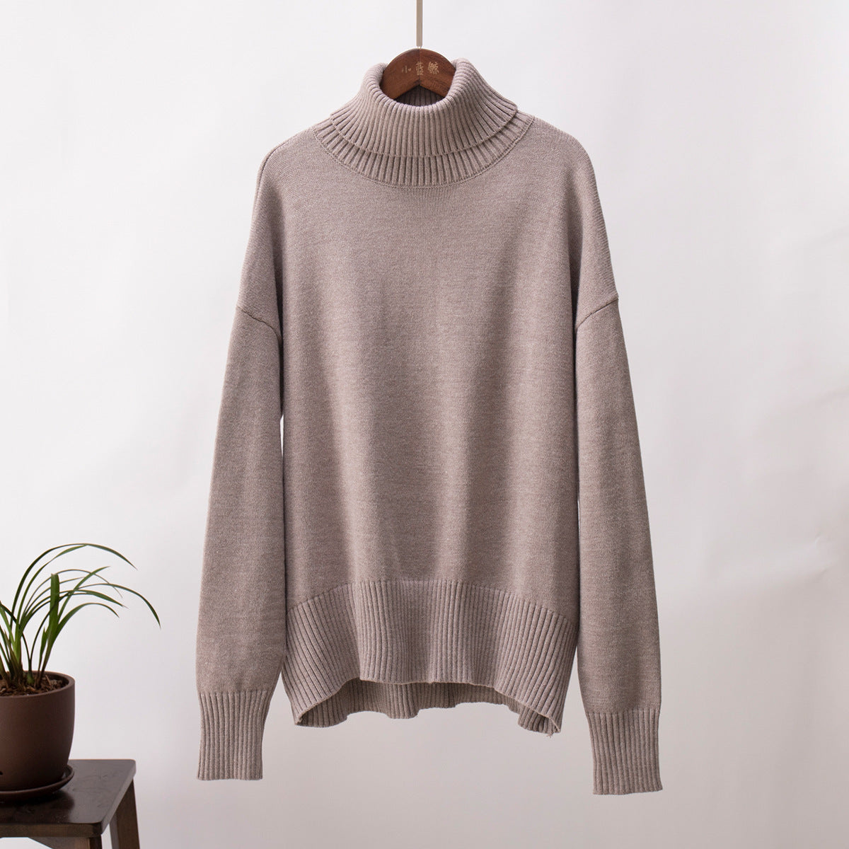 Borida® | Pull col roulé uni féminin, à la mode et tout assorti