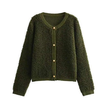 Vironika® | Cardigan Court en Maille Tricotée