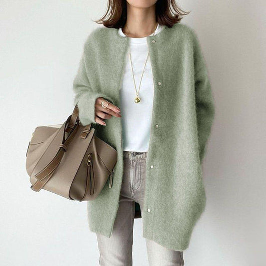 Lofy® | Cardigan à Col Rond Boutonné