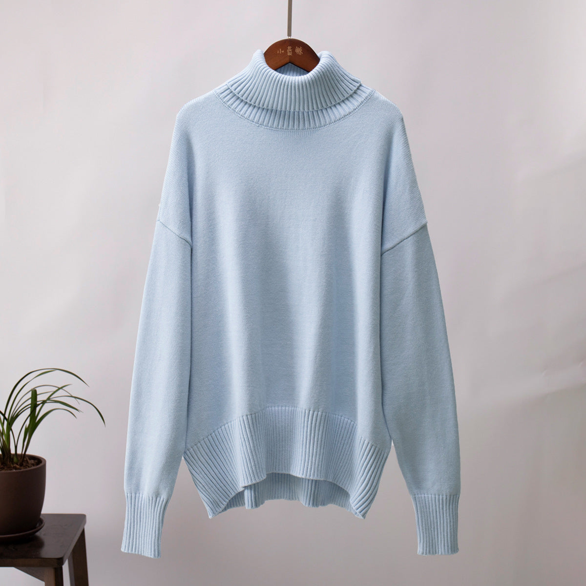 Borida® | Pull col roulé uni féminin, à la mode et tout assorti
