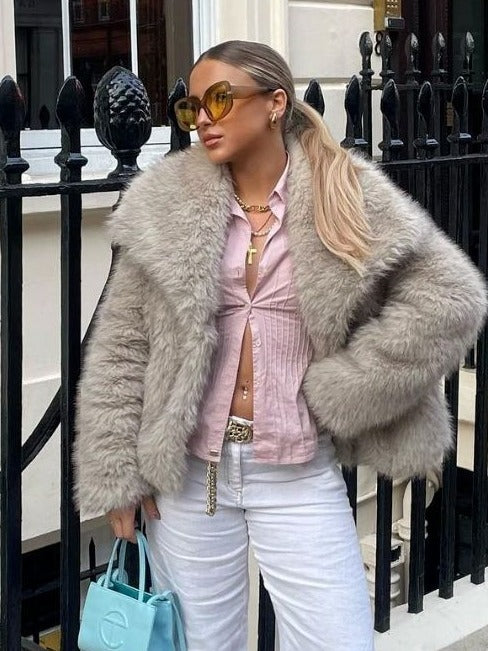Warda® | Manteau Effet Fourrure Doux et Stylé