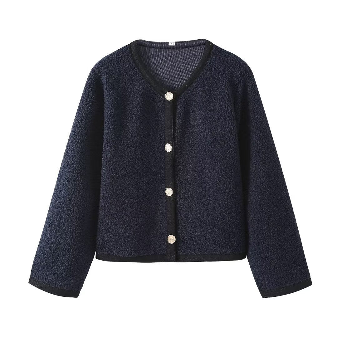 Vironika® | Cardigan Court en Maille Tricotée