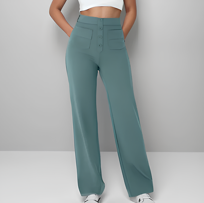 Velina® | Pantalon Décontracté à Taille Haute – Tissu Premium & Coupe Parfaite