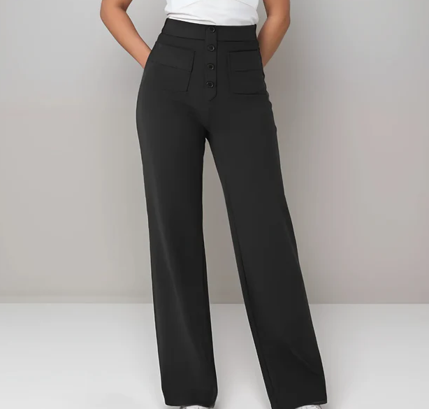 Velina® | Pantalon Décontracté à Taille Haute – Tissu Premium & Coupe Parfaite