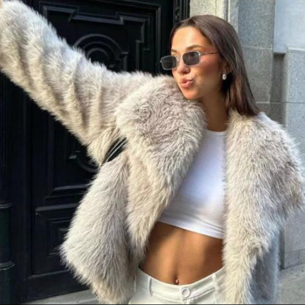 Warda® | Manteau Effet Fourrure Doux et Stylé
