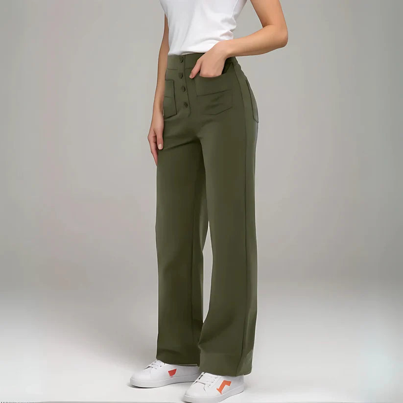 Velina® | Pantalon Décontracté à Taille Haute – Tissu Premium & Coupe Parfaite